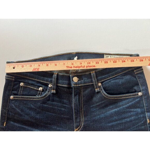 Rag & Bone Kensington dark blue wash skinny straight jeans 31 stretch mobwife - Picture 8 of 11